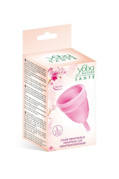 Розовая менструальная чаша Yoba Nature Coupe - размер L - Yoba - купить с доставкой в Тюмени