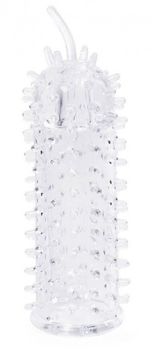 Закрытая рельефная насадка Crystal sleeve с усиками - 12 см. - Erowoman-Eroman - в Тюмени купить с доставкой