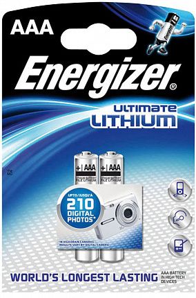 Батарейки Energizer Ultimate Lithium FR03/L92 AAA - 2 шт. - Energizer - купить с доставкой в Тюмени