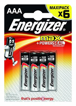 Батарейки Energizer MAX E92/AAA1,5V - 6 шт. - Energizer - купить с доставкой в Тюмени