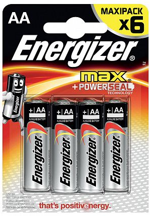 Батарейки Energizer MAX E91/AA 1,5V - 6 шт. - Energizer - купить с доставкой в Тюмени