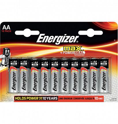 Батарейки Energizer MAX AA/LR6 1,5V - 16 шт. - Energizer - купить с доставкой в Тюмени