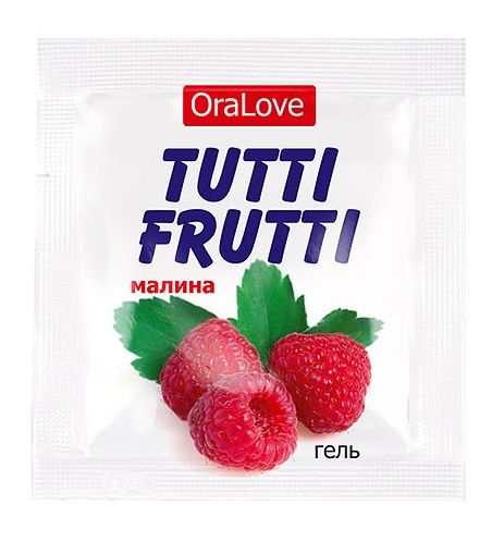 Пробник гель-смазки Tutti-frutti с малиновым вкусом - 4 гр. - Биоритм - купить с доставкой в Тюмени