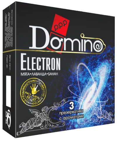 Ароматизированные презервативы Domino Electron - 3 шт. - Domino - купить с доставкой в Тюмени