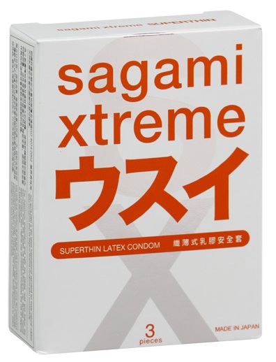 Ультратонкие презервативы Sagami Xtreme SUPERTHIN - 3 шт. - Sagami - купить с доставкой в Тюмени