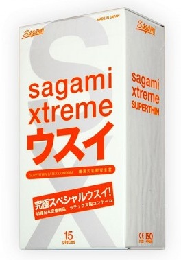Ультратонкие презервативы Sagami Xtreme SUPERTHIN - 15 шт. - Sagami - купить с доставкой в Тюмени