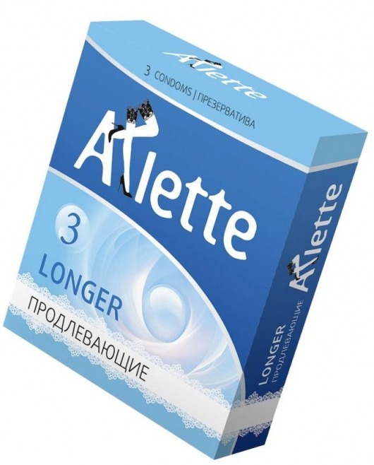 Презервативы Arlette Longer с продлевающим эффектом - 3 шт. - Arlette - купить с доставкой в Тюмени