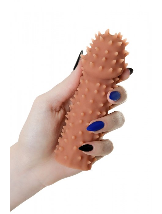 Телесная реалистичная насадка KOKOS Extreme Sleeve 07 с дополнительной стимуляцией - 12,7 см. - KOKOS - в Тюмени купить с доставкой