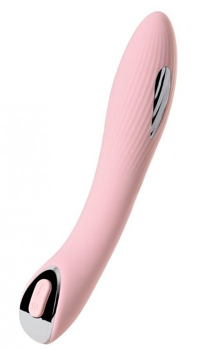 Розовый силиконовый вибратор с электростимуляцией TESLA G-POINT - 21 см. - ToyFa - купить с доставкой в Тюмени