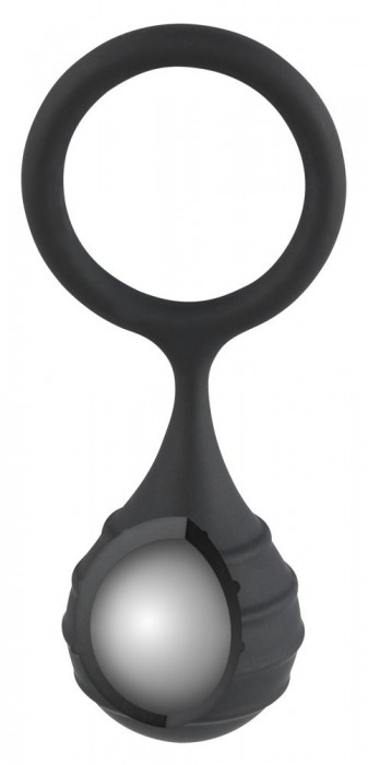 Черное силиконовое кольцо Cock ring   weight с утяжелением - Orion - в Тюмени купить с доставкой