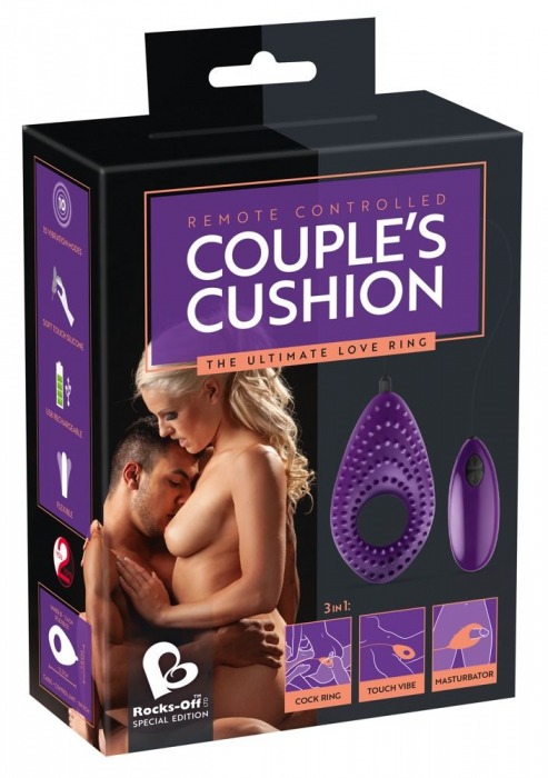 Фиолетовое виброкольцо Couples Cushion - Orion - в Тюмени купить с доставкой