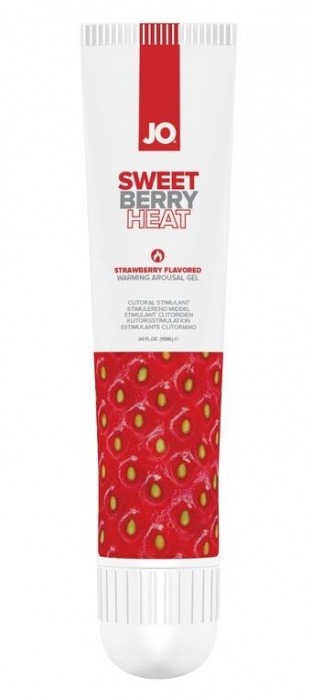 Стимулирующий клиторальный гель со вкусом клубники JO Sweet Berry Heat - 10 мл. - System JO - купить с доставкой в Тюмени