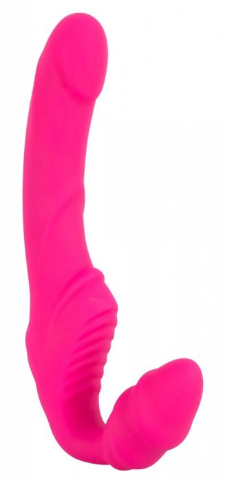 Розовый безремневой страпон с вибрацией - Orion - купить с доставкой в Тюмени