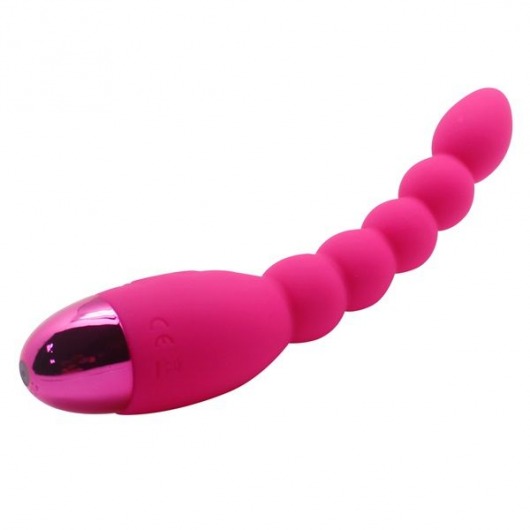 Розовый анальный вибростимулятор Lovers Beads - 19 см. - Howells