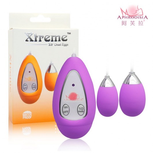 Фиолетовые виброяйца Xtreme 10F Dual Eggs - Howells