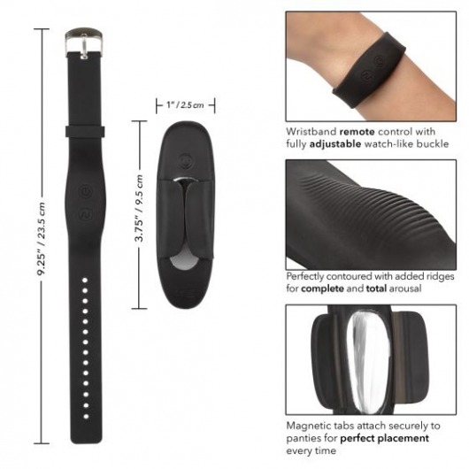 Стимулятор в трусики с пультом-браслетом Lock-N-Play Wristband Remote Panty Teaser - California Exotic Novelties