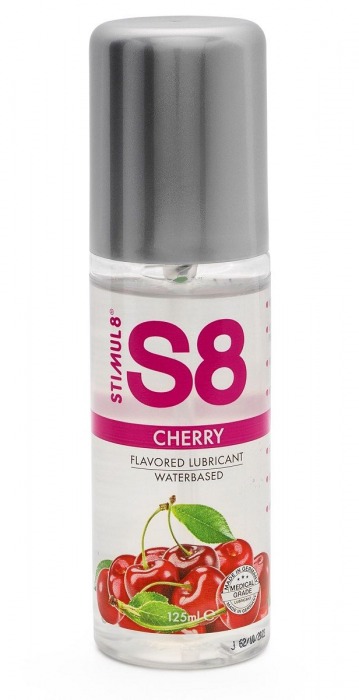 Смазка на водной основе S8 Flavored Lube со вкусом вишни - 125 мл. - Stimul8 - купить с доставкой в Тюмени