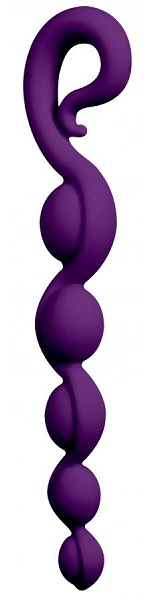 Фиолетовая анальная цепочка Bendybeads - 26,2 см. - Fun Factory