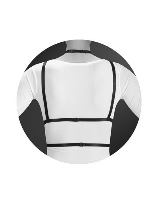 Черная упряжь на грудь Laura - Bijoux Pour Toi - купить с доставкой в Тюмени