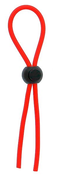 Красное эрекционное лассо с одной бусиной-утяжкой STRETCHY THIN LASSO - Dream Toys - в Тюмени купить с доставкой