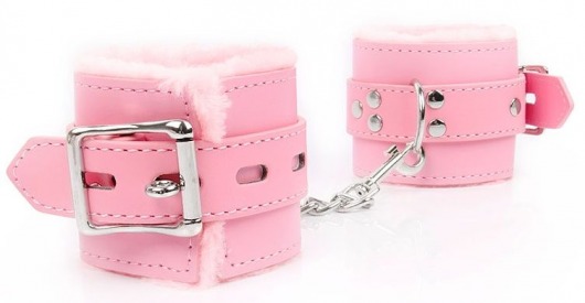 Розовые мягкие наручники на регулируемых ремешках - Bior toys - купить с доставкой в Тюмени