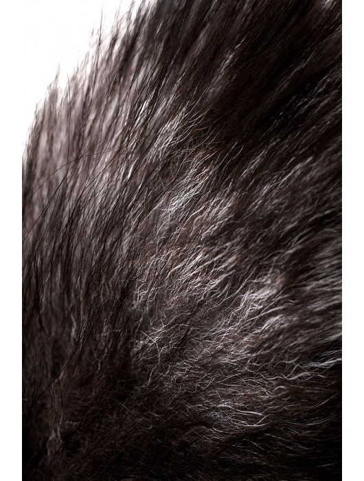 Серебристая металлическая анальная втулка с хвостом чернобурой лисы - размер S - ToyFa - купить с доставкой в Тюмени