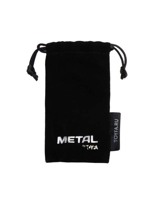 Серебристая конусовидная анальная пробка с фиолетовым кристаллом - 7 см. - ToyFa - купить с доставкой в Тюмени