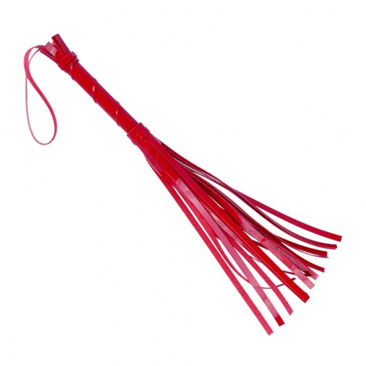Красная лаковая плеть из искусственной кожи - 40 см. - Sitabella - купить с доставкой в Тюмени