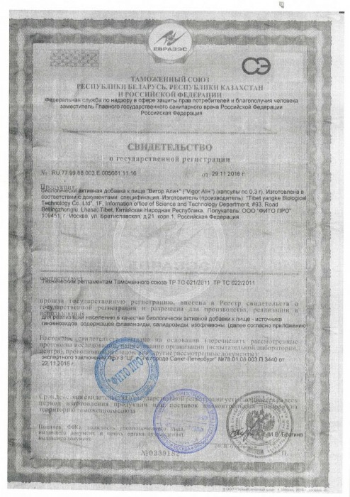 БАД для мужчин  Вигор Али+  - 10 капсул (0,3 гр.) - ФИТО ПРО - купить с доставкой в Тюмени