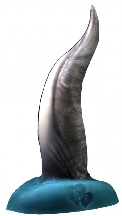 Черно-голубой фаллоимитатор  Дельфин small  - 25 см. - Erasexa - купить с доставкой в Тюмени