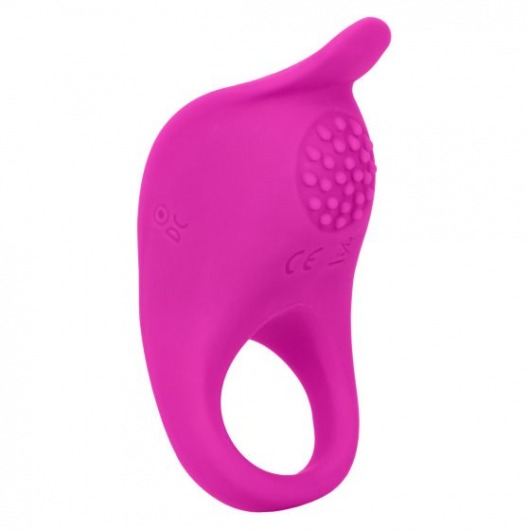 Ярко-розовое эрекционное виброкольцо Silicone Rechargeable Teasing Enhancer - California Exotic Novelties - в Тюмени купить с доставкой