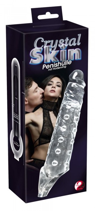 Прозрачная закрытая насадка Crystal Skin Penis Sleeve - 27,8 см. - Orion - в Тюмени купить с доставкой