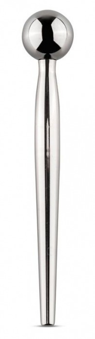 Серебристый уретральный стимулятор Sinner Metal Solid Penis Plug with Ball - 9,5 см. - EDC Wholesale - купить с доставкой в Тюмени