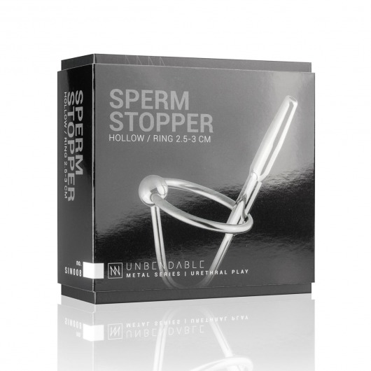 Серебристый уретральный стимулятор Sperm Stopper - 7,5 см. - EDC - купить с доставкой в Тюмени