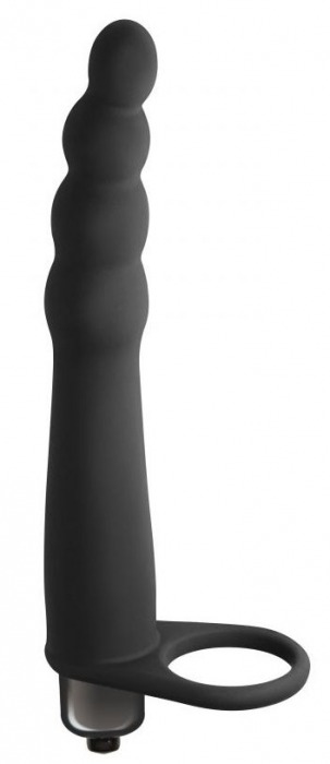 Черная вибронасадка для двойного проникновения Bramble - 16,5 см. - Lola Games - купить с доставкой в Тюмени