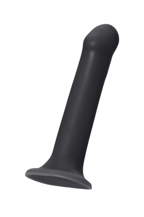 Черный фаллос на присоске Silicone Bendable Dildo L - 19 см. - Strap-on-me - купить с доставкой в Тюмени