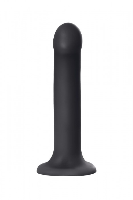 Черный фаллос на присоске Silicone Bendable Dildo L - 19 см. - Strap-on-me - купить с доставкой в Тюмени