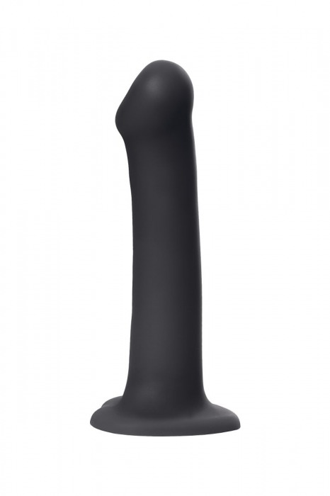 Черный фаллос на присоске Silicone Bendable Dildo L - 19 см. - Strap-on-me - купить с доставкой в Тюмени