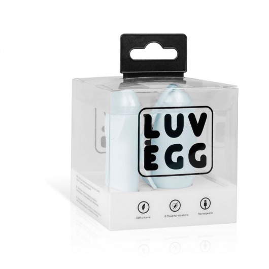 Нежно-голубое виброяйцо LUV EGG с пультом ДУ - EDC