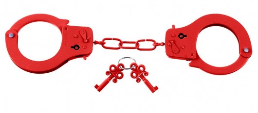 Металлические красные наручники Designer Metal Handcuffs - Pipedream - купить с доставкой в Тюмени
