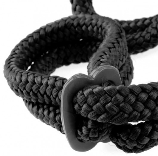 Черные верёвочные оковы на руки или ноги Silk Rope Love Cuffs - Pipedream - купить с доставкой в Тюмени