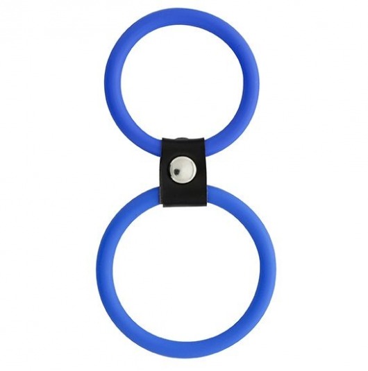 Синее двойное эрекционное кольцо Dual Rings Blue - Dream Toys - в Тюмени купить с доставкой