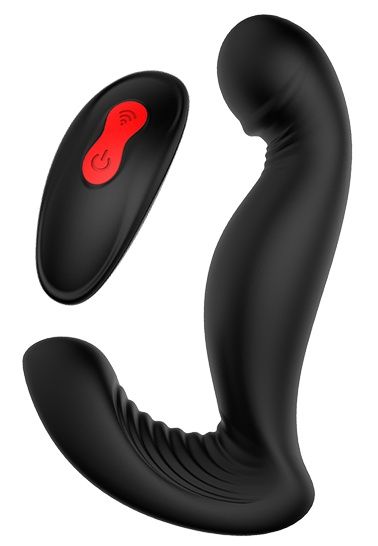 Черный вибромассажер простаты SWIRLING P-PLEASER - Dream Toys - в Тюмени купить с доставкой