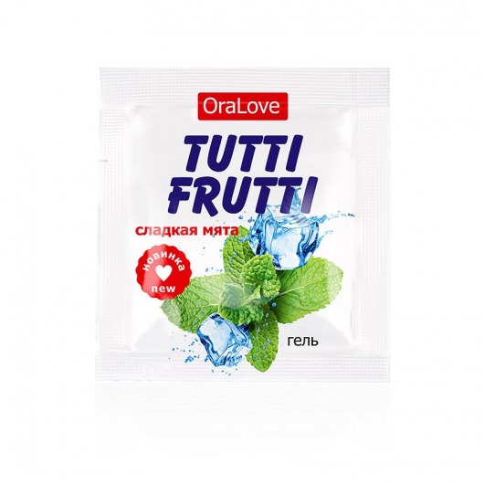 Пробник гель-смазки Tutti-frutti со вкусом мяты - 4 гр. - Биоритм - купить с доставкой в Тюмени