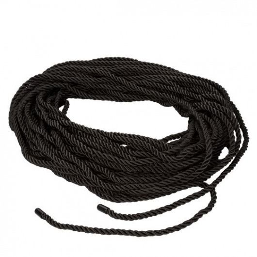 Черная веревка для шибари BDSM Rope - 30 м. - California Exotic Novelties - купить с доставкой в Тюмени