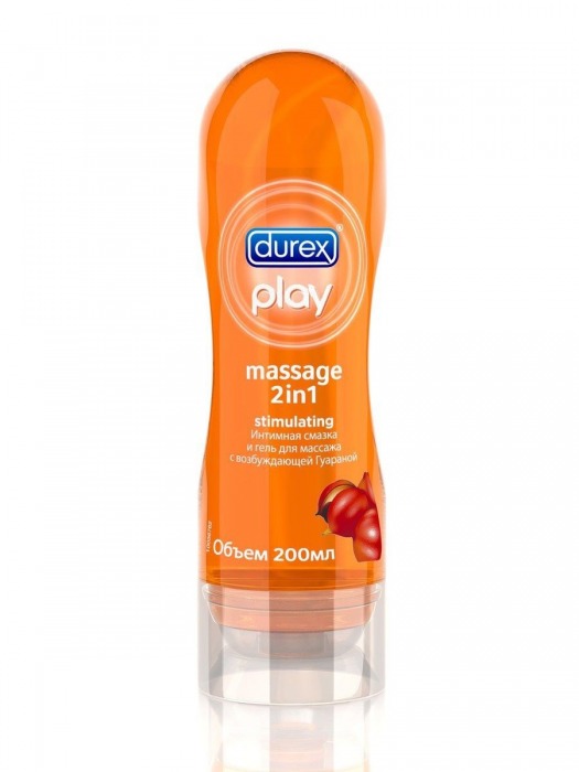 Интимная смазка и гель для массажа DUREX Play Massage 2in1 с гуараной - 200 мл. - Durex - купить с доставкой в Тюмени