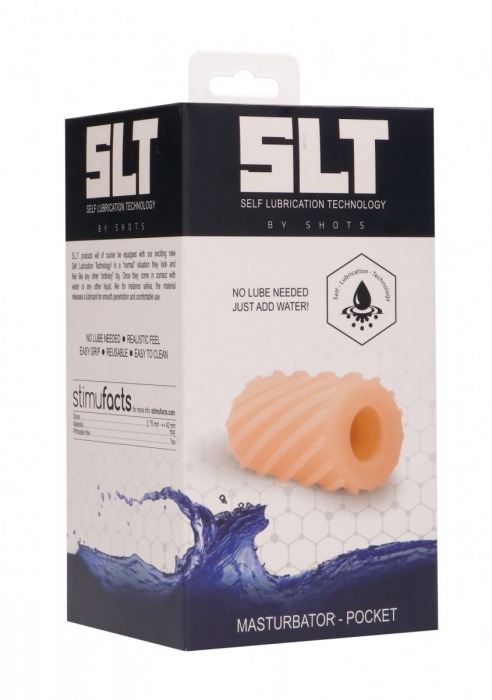 Телесный миниатюрный двухсторонний мастурбатор Self Lubrication Pocket Masturbator - Shots Media BV - в Тюмени купить с доставкой