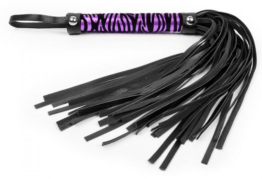 Плеть с фиолетово-черным рисунком на рукояти - 39 см. - Bior toys - купить с доставкой в Тюмени