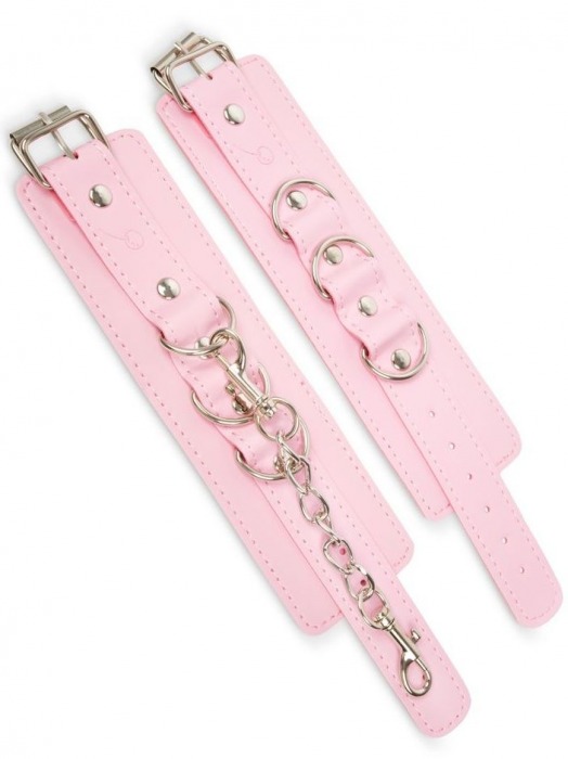 Розовые наручники с регулировкой на цепочке - Пикантные штучки - купить с доставкой в Тюмени