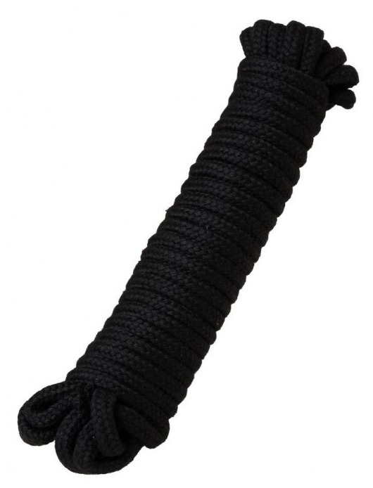 Черная текстильная веревка для бондажа - 1 м. - Штучки-дрючки - купить с доставкой в Тюмени